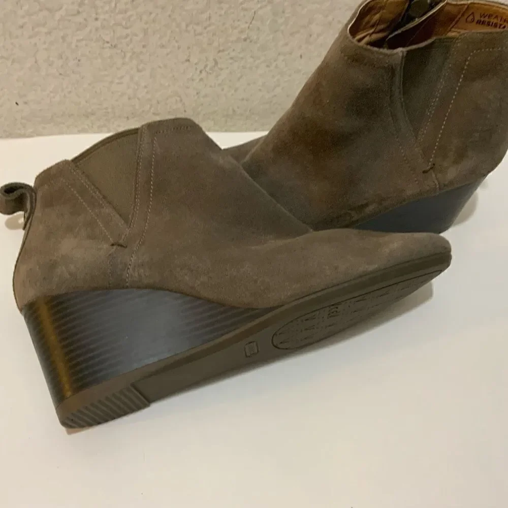 Vionic Gray Paloma Wedge Ankle Boot Women Size 9